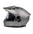 Milwaukee Helmets Silver Ominous Dual Sport Advanced Motorcycle Modular Helmet Biker DOT Approved MPH9822DOT
