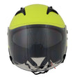 Milwaukee Helmets MPH9823DOT Shift Open Face 3/4 Neon Yellow Helmet Biker w/ Drop Down Visor