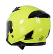 Milwaukee Helmets MPH9823DOT Shift Open Face 3/4 Neon Yellow Helmet Biker w/ Drop Down Visor