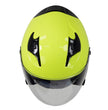 Milwaukee Helmets MPH9823DOT Shift Open Face 3/4 Neon Yellow Helmet Biker w/ Drop Down Visor