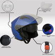 Milwaukee Helmets MPH9825DOT Shift Open Face 3/4 Blue Helmet Biker w/ Drop Down Visor