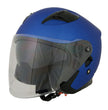 Milwaukee Helmets MPH9825DOT Shift Open Face 3/4 Blue Helmet Biker w/ Drop Down Visor