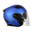 Milwaukee Helmets MPH9825DOT Shift Open Face 3/4 Blue Helmet Biker w/ Drop Down Visor