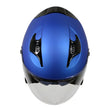 Milwaukee Helmets MPH9825DOT Shift Open Face 3/4 Blue Helmet Biker w/ Drop Down Visor