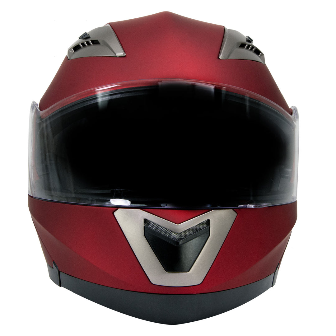 cheap modular motorcycle helmets xxl Milwaukee Helmets MPH9826DOT 'Ionized' Flat Red Advanced Motorcycle Modular Helmet w/ Drop Down Visor