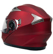 Milwaukee Helmets MPH9826DOT Ionized Flat Red Advanced Motorcycle Modular Helmet w/ Drop Down Visor