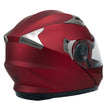 Milwaukee Helmets MPH9826DOT Ionized Flat Red Advanced Motorcycle Modular Helmet w/ Drop Down Visor