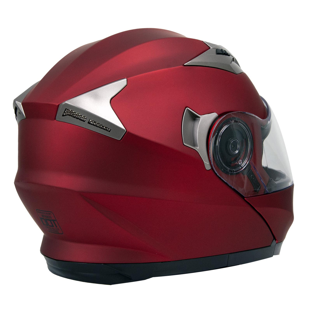 adult bike helmets milwaukee MPH9818DOT Breeze Blue Advanced Motorcycle Modular Helmet Biker w/ Drop Down Visor face helmet collection is made of a composite shell which meets and exceeds the Department of Transportation FMVSS 218 safety standards Milwaukee Helmets MPH9808DOT 'Ionized' Silver