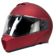 Milwaukee Helmets MPH9827DOT Cypher Flat Red Advanced Motorcycle Modular Helmet w/ Drop Down Visor