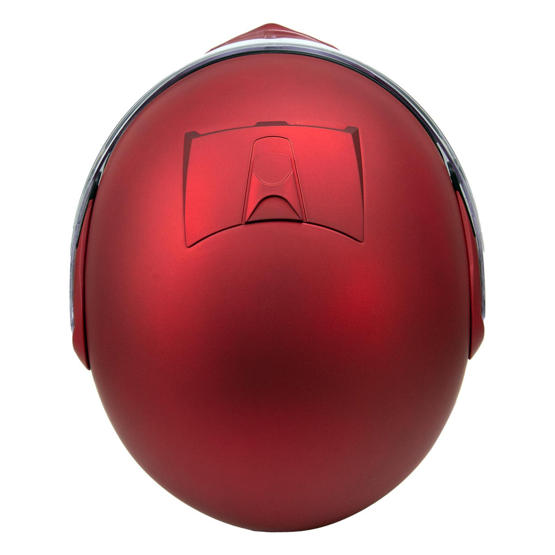 Milwaukee Helmets MPH9827DOT 'Cypher' Flat Red Advanced Motorcycle Modular Helmet w/Drop Down Visor Milwaukee Helmets MPH9827DOT 'Cypher' Flat Red Advanced Motorcycle Modular Helmet w/Drop Down Visor
