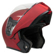 Milwaukee Helmets MPH9827DOT Cypher Flat Red Advanced Motorcycle Modular Helmet w/ Drop Down Visor