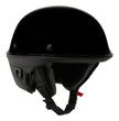 Milwaukee Helmets MPH9831DOT Rascal 3/4 Open Face Gloss Black 2 in 1 Motorcycle Biker DOT Helmet