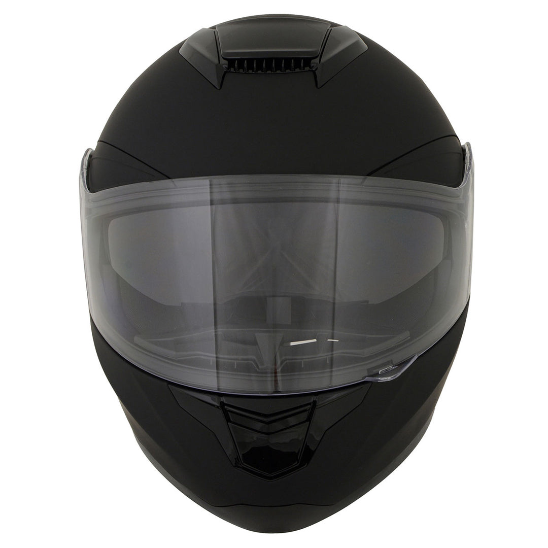 Milwaukee Helmets MPH9835DOT Sweeper Flat Black Advanced Motorcycle Full Face Helmet Biker w/ Drop Down Visor
