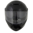 Milwaukee Helmets MPH9836DOT Sweeper Gloss Black DOT Approved Motorcycle Full Face Helmet Biker w/ Drop Down Visor