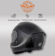 Milwaukee Helmets MPH9836DOT Sweeper Gloss Black DOT Approved Motorcycle Full Face Helmet Biker w/ Drop Down Visor