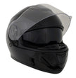 Milwaukee Helmets MPH9836DOT Sweeper Gloss Black DOT Approved Motorcycle Full Face Helmet Biker w/ Drop Down Visor