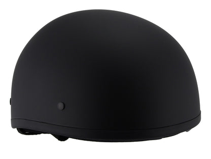 Milwaukee Performance Helmets MPH9850N Novelty 'Air Stream' Matte Black Half Helmet with Drop Visor