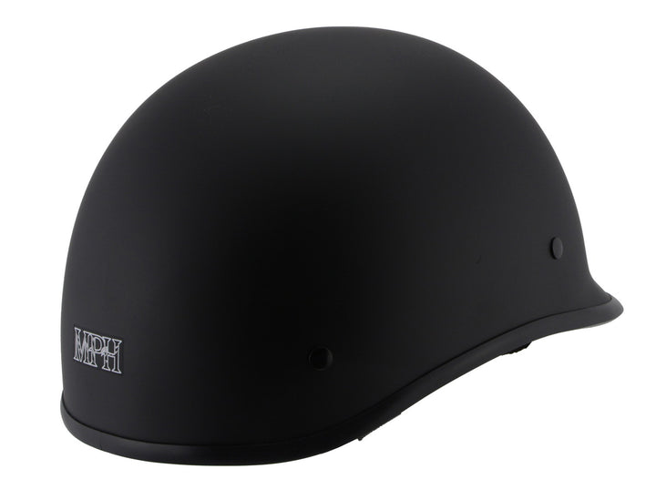 Milwaukee Performance Helmets MPH9860N Derby Novelty Matte Black Half Helmet