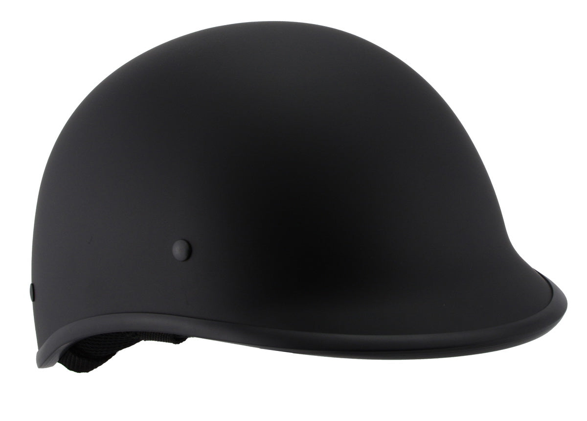 Milwaukee Performance Helmets MPH9860N 'Derby' Novelty Matte Black Half Helmet