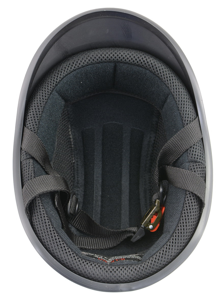 Milwaukee Performance Helmets MPH9860N Derby Novelty Matte Black Half Helmet