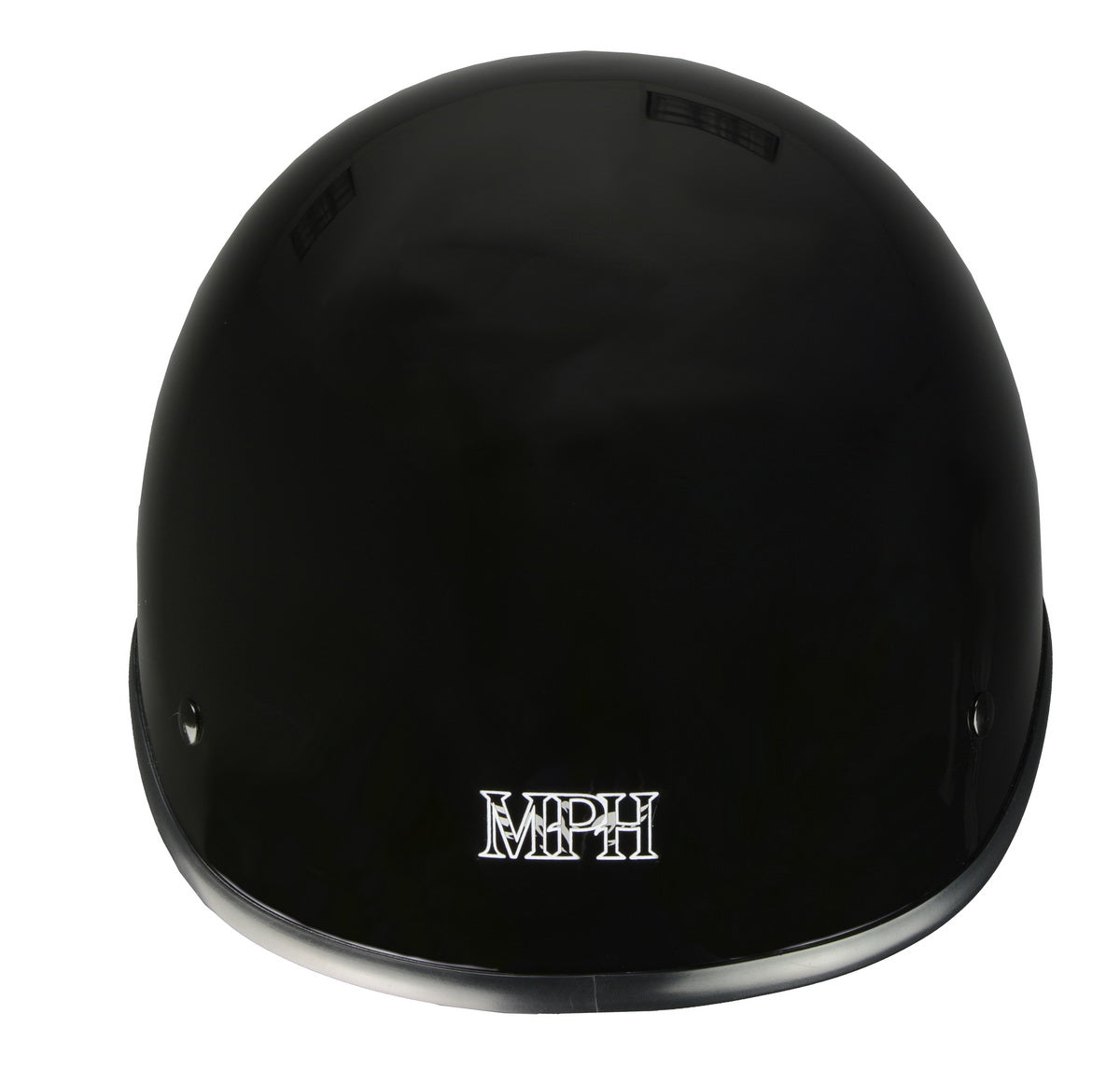 Milwaukee Performance Helmets MPH9861N 'Derby' Novelty Glossy Black Half Helmet