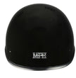 Milwaukee Performance Helmets MPH9861N Derby Novelty Glossy Black Half Helmet