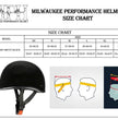 Milwaukee Performance Helmets MPH9861N Derby Novelty Glossy Black Half Helmet
