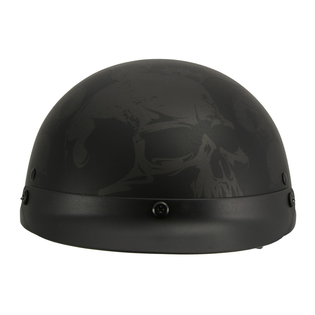 Milwaukee Helmets MPH9873N Novelty Gathering of Skulls Matte Black Half Helmet