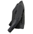 Milwaukee Leather SH1954 Women's Black Textile Jacket with Stud and Wings Detailing