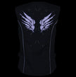 Milwaukee Leather SH1955 Ladies Black and Purple Textile Vest with Wing Embroidery