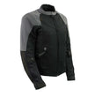 Milwaukee Leather Women's Be Cool Black/Grey Textile Motorcycle Jacket w/ CE Armor - MPL22700