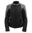 Milwaukee Leather Women's Be Cool Black/Grey Textile Motorcycle Jacket w/ CE Armor - MPL22700