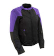 Milwaukee Leather Women's Be Cool Black/Purple Textile Motorcycle Jacket w/ CE Armor - MPL22701