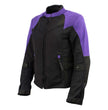 Milwaukee Leather Women's Be Cool Black/Purple Textile Motorcycle Jacket w/ CE Armor - MPL22701