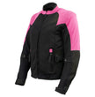 Milwaukee Leather Women's Be Cool Black/Fuchsia Textile Motorcycle Jacket w/ CE Armor - MPL22702