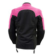 Milwaukee Leather Women's Be Cool Black/Fuchsia Textile Motorcycle Jacket w/ CE Armor - MPL22702