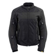 Milwaukee Leather Women's Cool Racer Black Textile Motorcycle Jacket w/ CE Armor - MPL22704