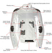Milwaukee Leather Women's Cool Racer Black Textile Motorcycle Jacket w/ CE Armor - MPL22704