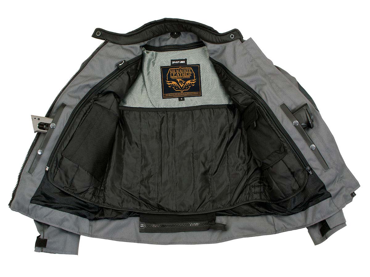 Milwaukee Leather Women's Shade Black/Grey Textile Motorcycle