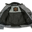 Milwaukee Leather Women's Shade Black/Grey Textile Motorcycle Jacket w/ CE Armor - MPL22707