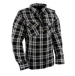 Milwaukee Leather MPL2600 Women’s Plaid Flannel Biker Shirt w/ CE Approved Armor - Reinforced w/ Aramid Fiber