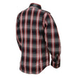Milwaukee Leather MPL2604 Women’s Plaid Flannel Biker Shirt with CE Approved Armor - Reinforced w/ Aramid Fiber