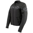 Milwaukee Leather MPL2730 Women's Black Crossover Textile Scooter Jacket with Reflective Skulls