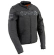 Milwaukee Leather MPL2730 Women's Black Crossover Textile Scooter Jacket with Reflective Skulls