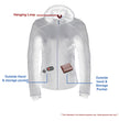 Milwaukee Leather MPL2746 Women's Lightweight Hoodie Textile Scuba Jacket with Purple Wings