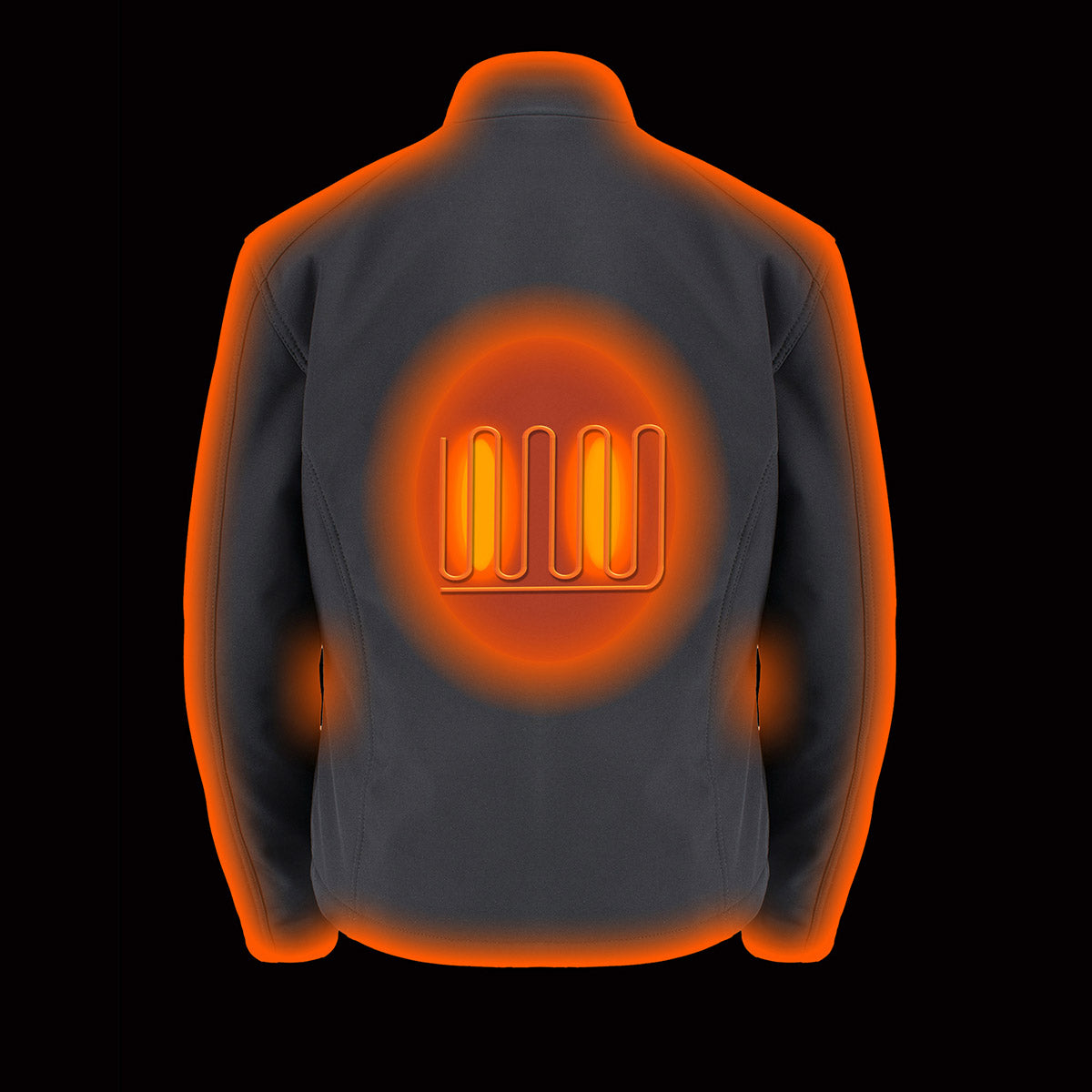 Nexgen Heat NXL2760SET Women's Black 'Heated' Soft Shell Jacket Front Zipper - Warming Jacket for Hiking Riding