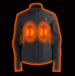 Nexgen Heat NXL2760SET Women's Black 'Heated' Soft Shell Jacket Front Zipper - Warming Jacket for Hiking Riding