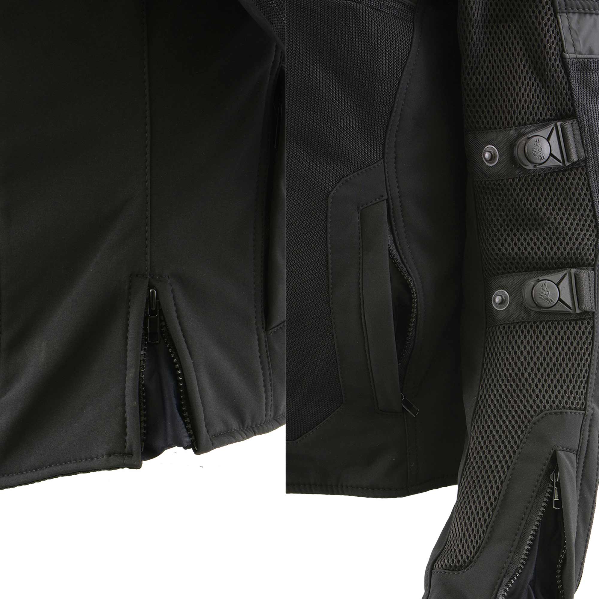 Milwaukee Leather MPL2775 Black Armored Textile Motorcycle Jacket