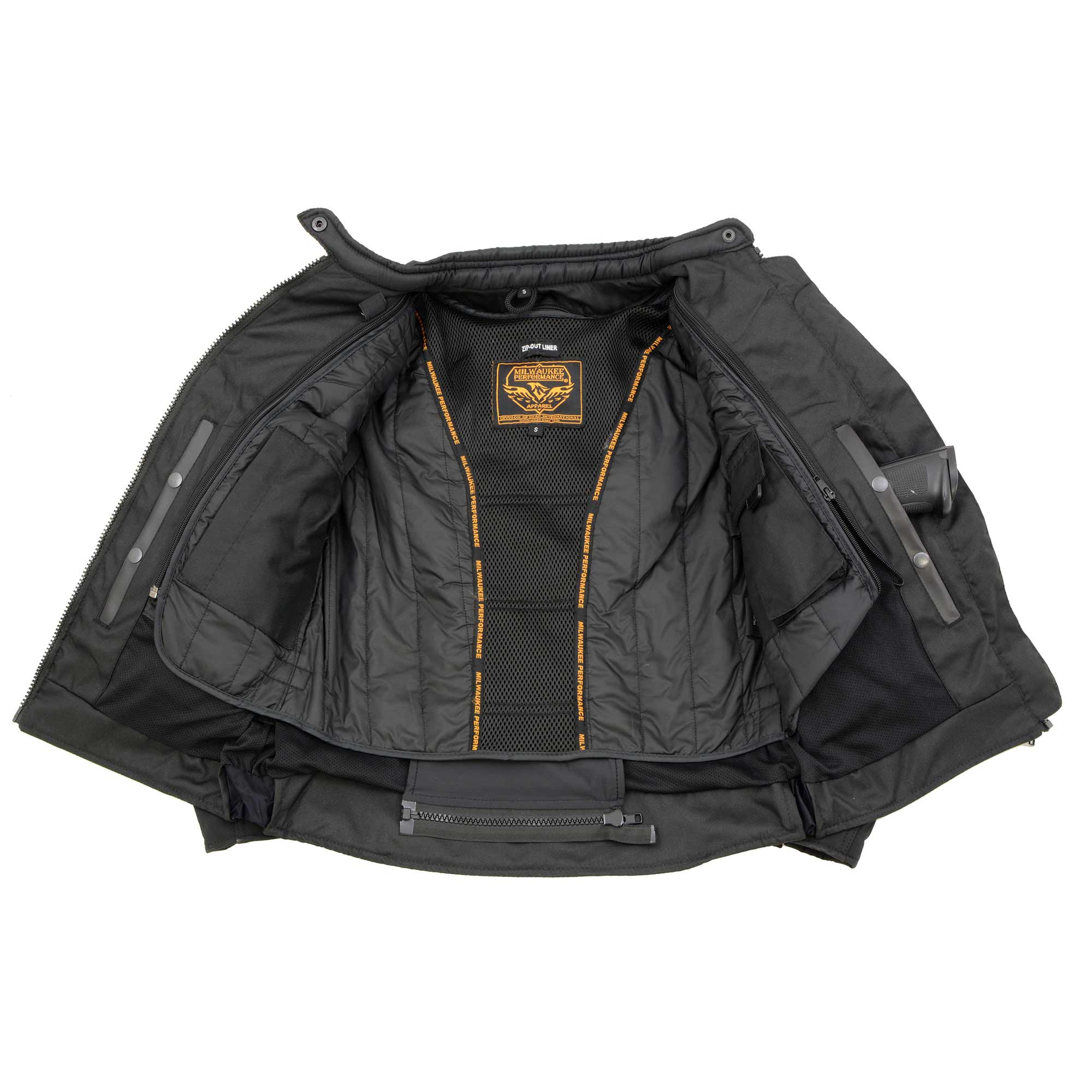 Milwaukee Leather MPL2775 Black Armored Textile Motorcycle Jacket