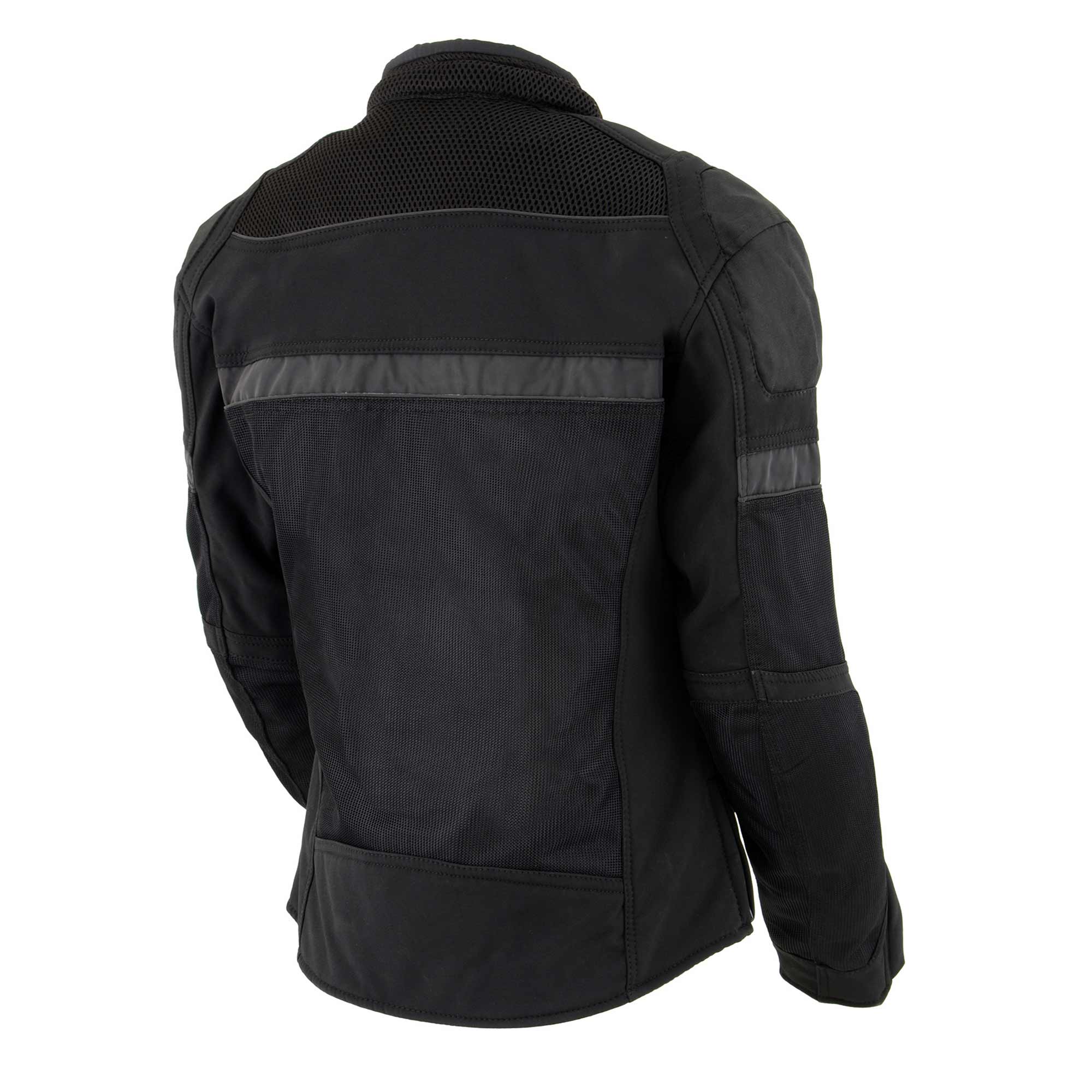 Milwaukee Leather MPL2775 Black Armored Textile Motorcycle Jacket